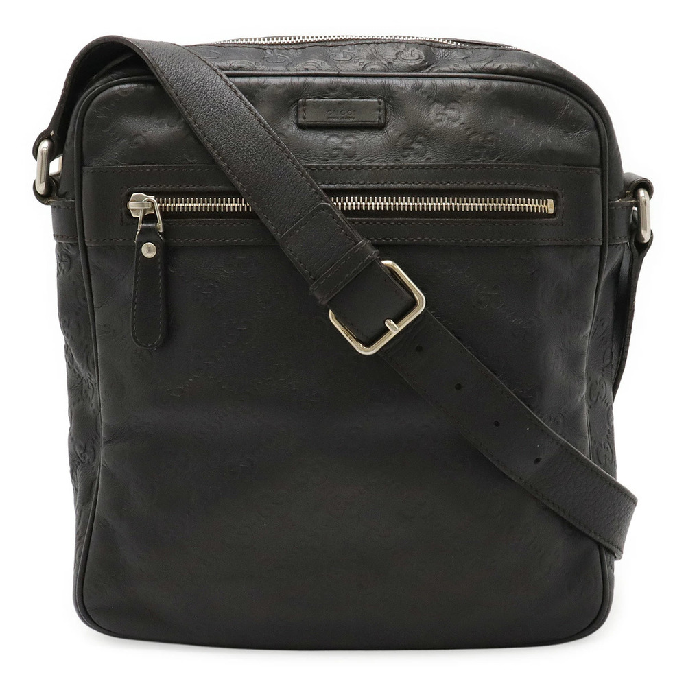 Gucci Guccissima Crossbody Bag Leather Black